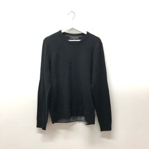 Rag & Bone Crew Neck 100% Merino Wool Sweater Grey